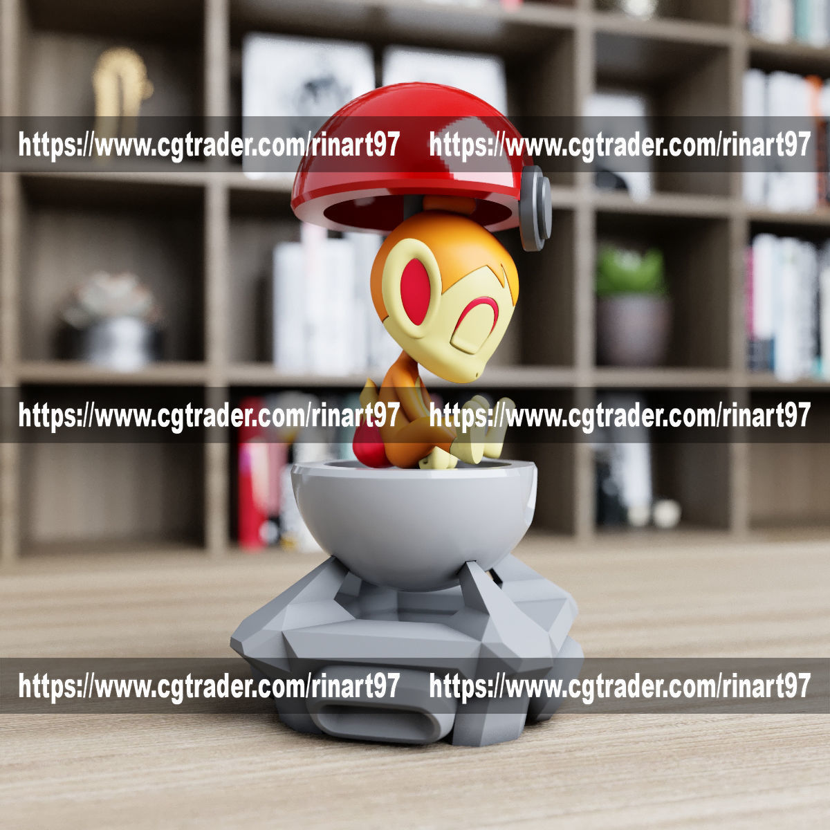 Chimchar in the lab from pokemon 3D print model_3