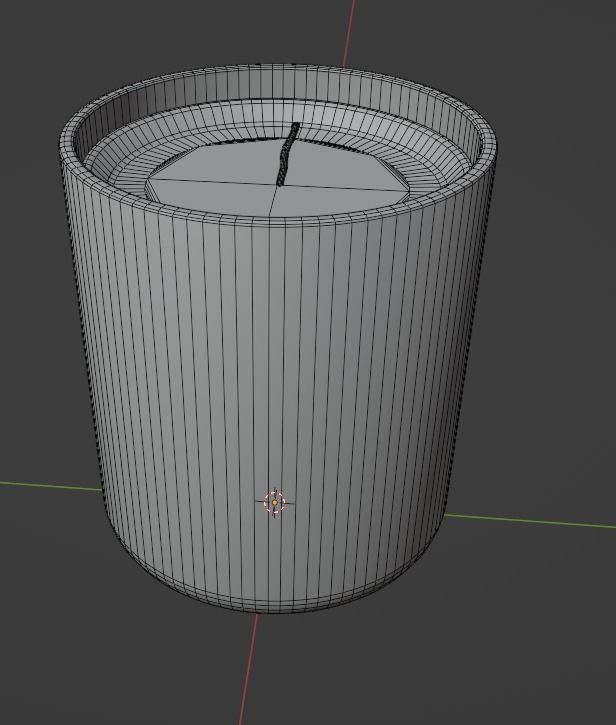 Candleholder Low-poly 3D model_1