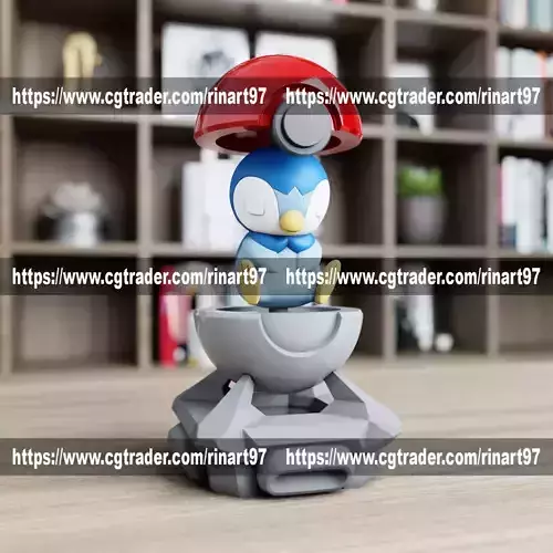 Piplup in the lab from pokemon 3D print model