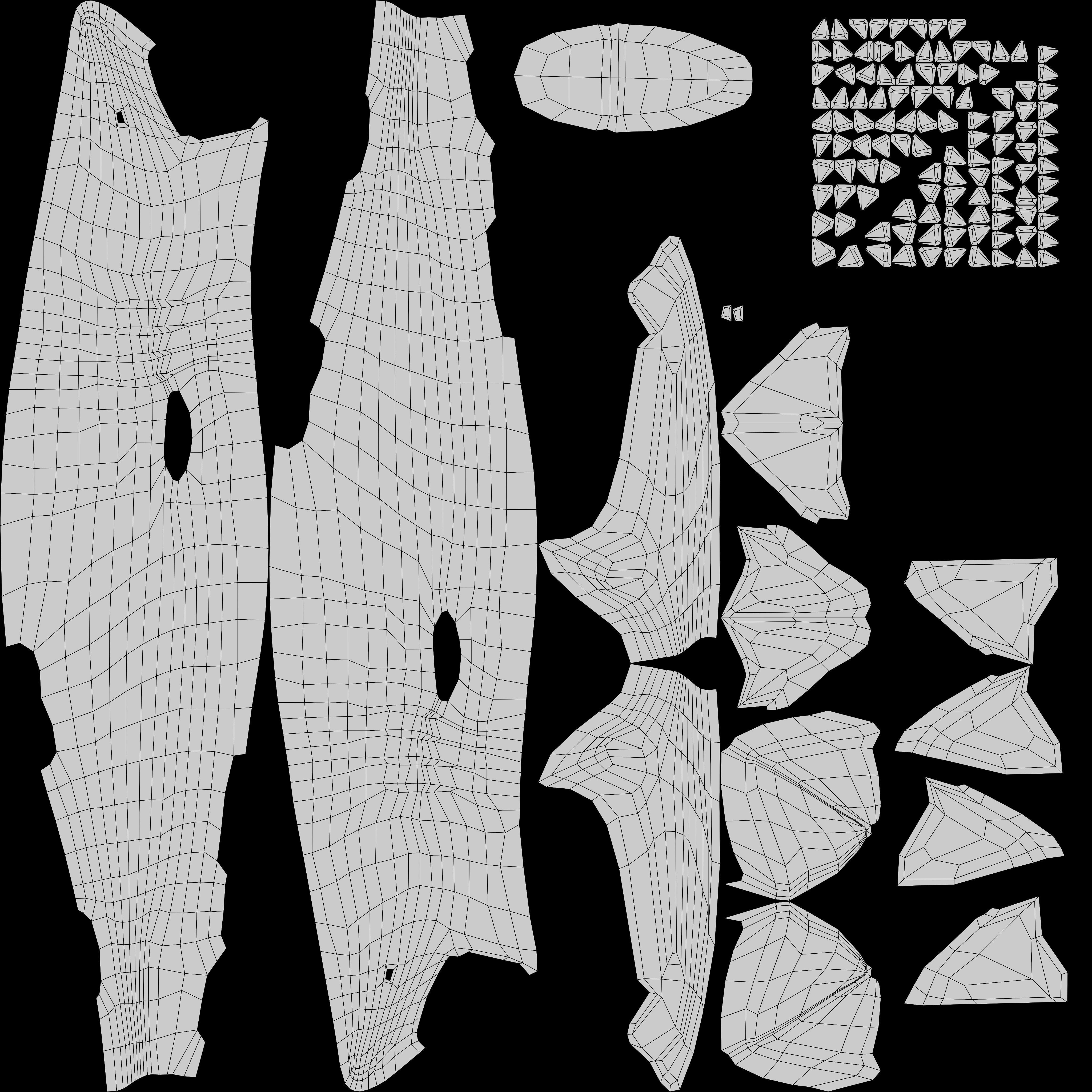 Animated Sand Tiger Shark Low-poly 3D model_13