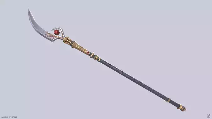 Anubis weapon Low-poly 3D model