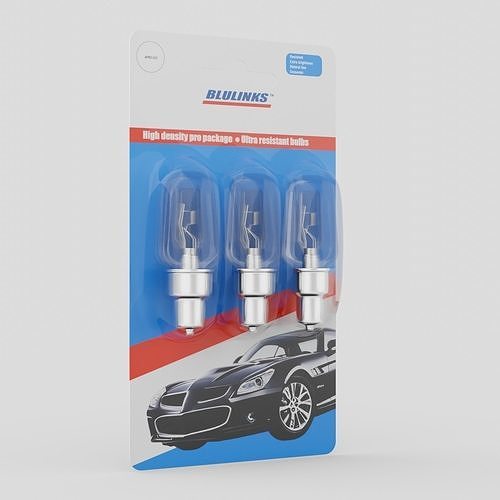 Vehicle light bulbs 3D model 2