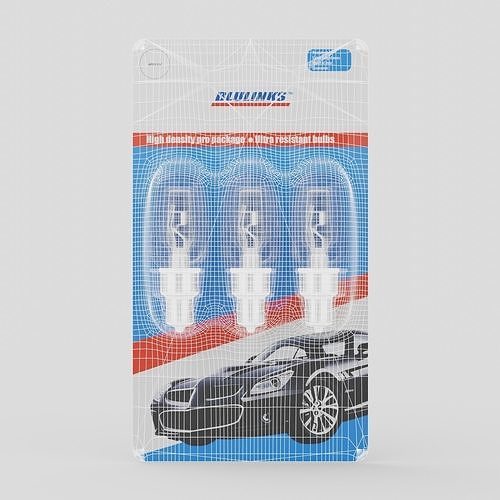 Vehicle light bulbs 3D model 4
