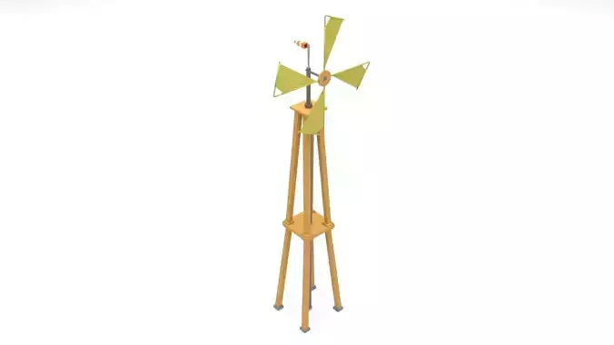 Rigged Windmill 3D model