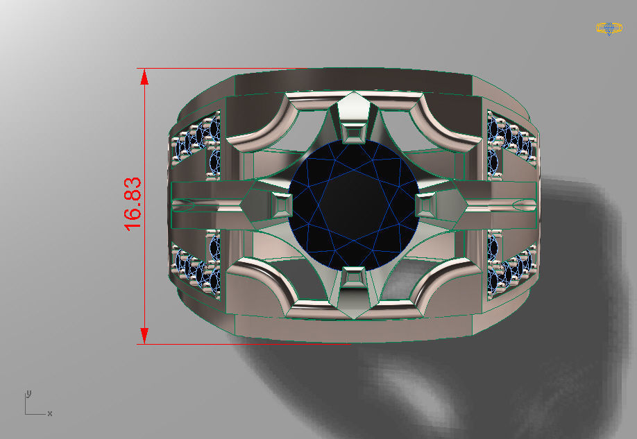  man ring mk0037 3D print model_3