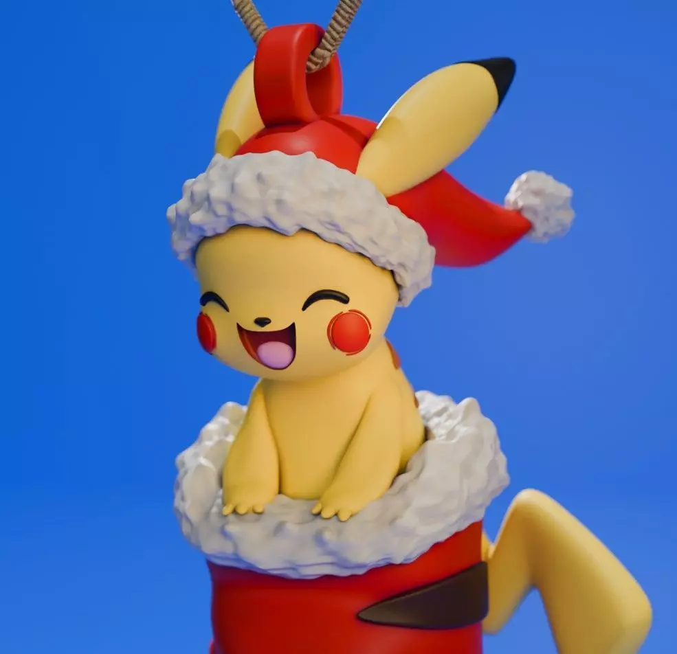 PIKACHU - POKEMON BOMBILLO DE NAVIDAD Free 3D print model