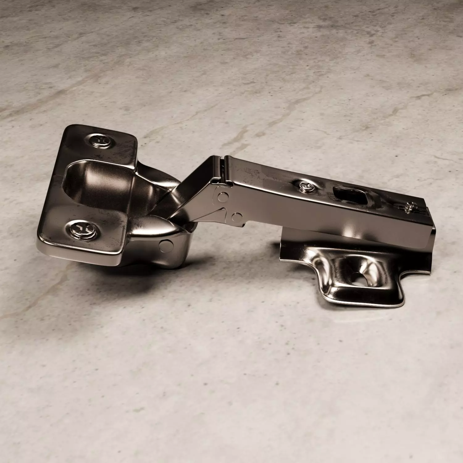 Classic furniture hinge 3D model_0