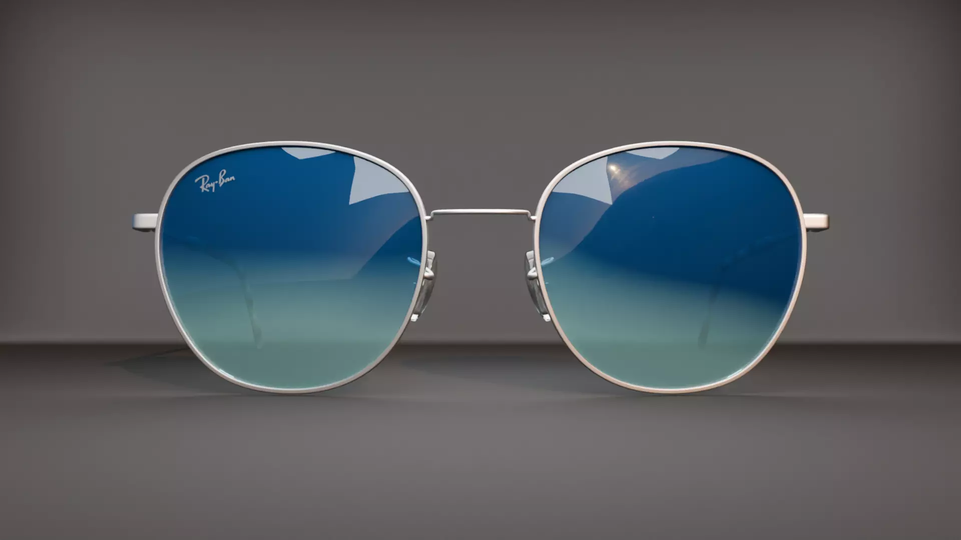 Ray-Ban Metal sun glasses 2024 3D model Low-poly 3D model