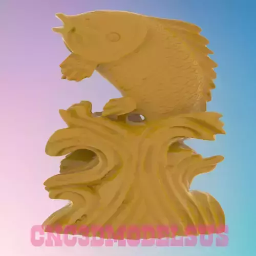 carp fish 3D MODEL STL FILE FOR CNC ROUTER LASER 3D print model