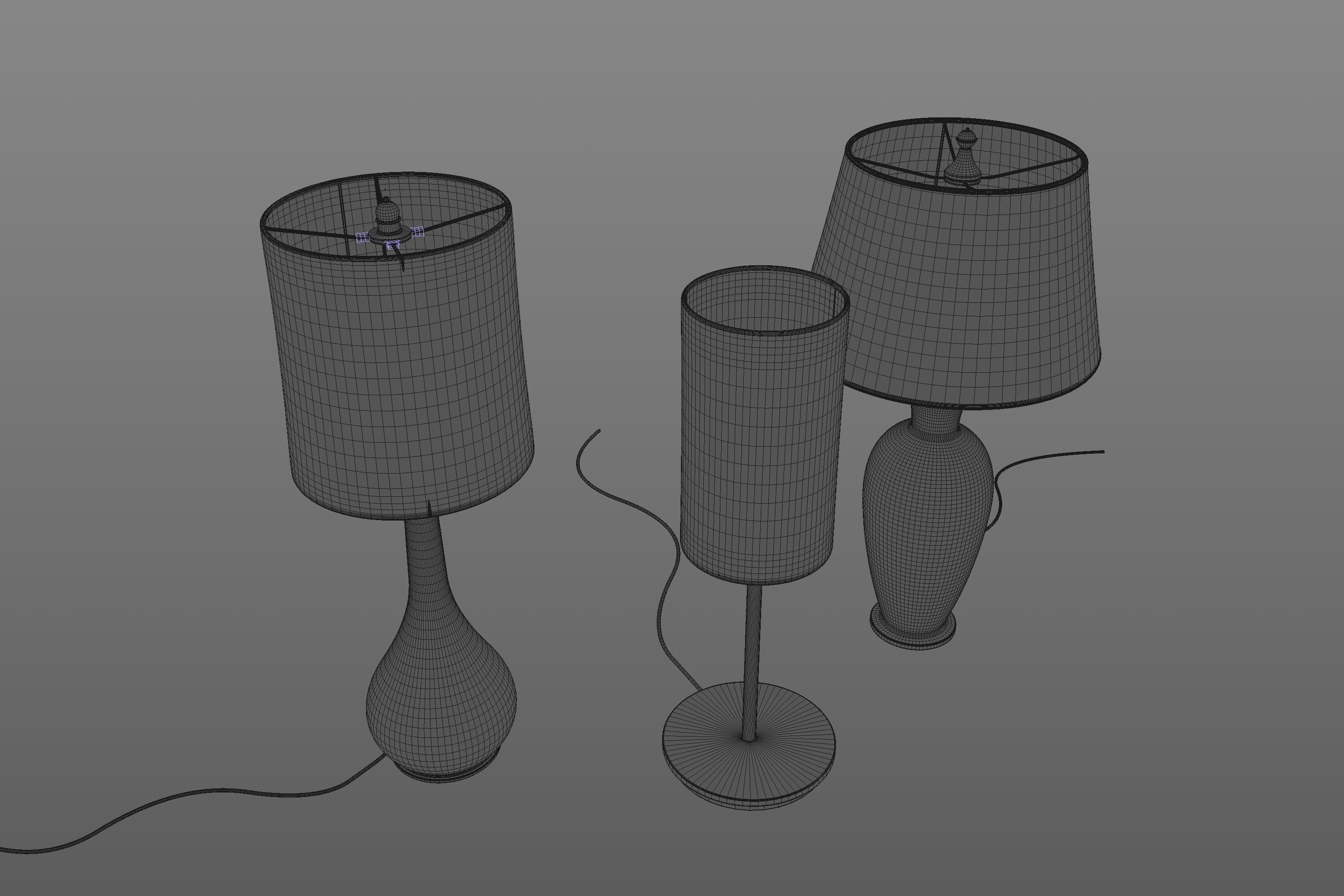 Desk Lamp Set 3D model_7