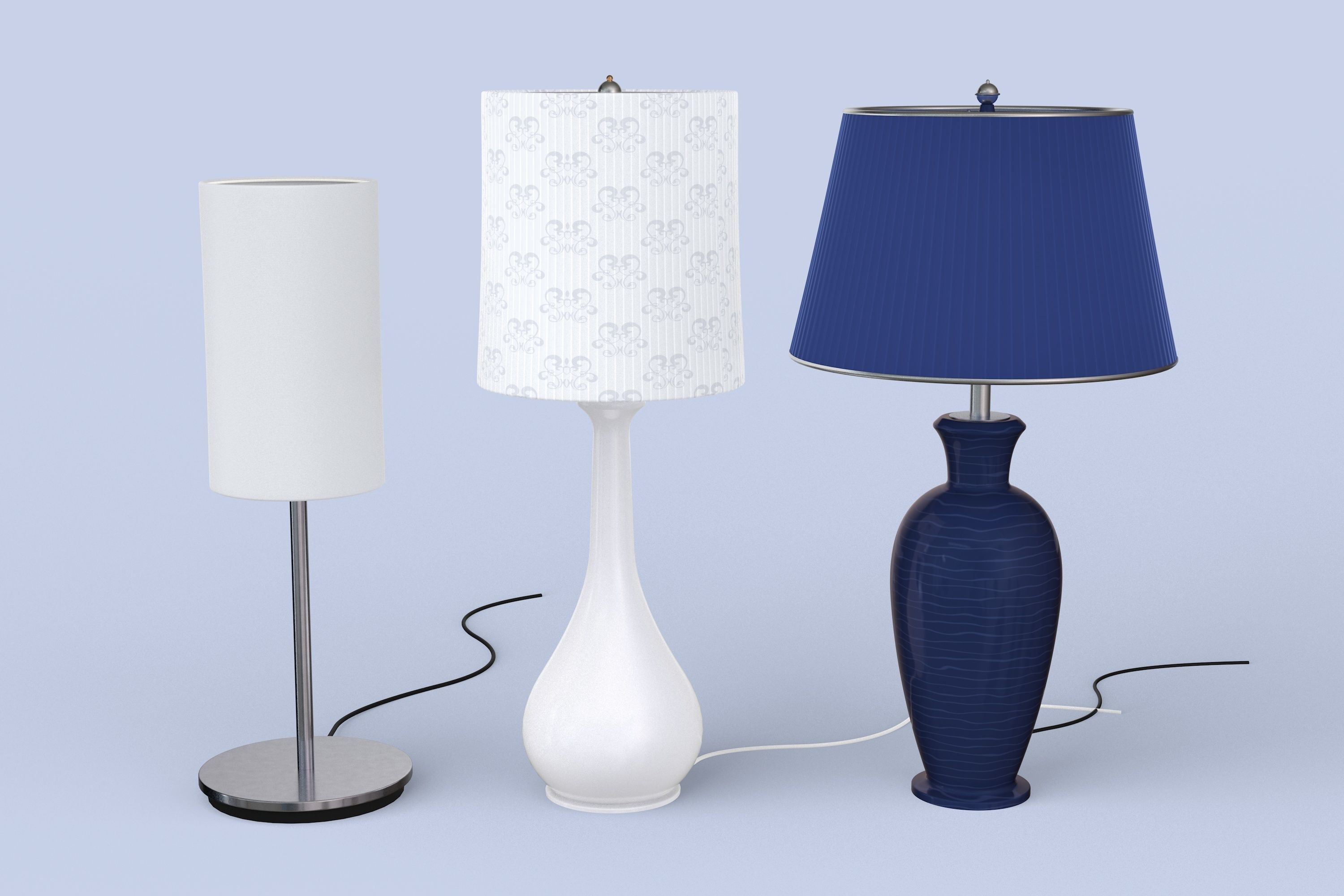 Desk Lamp Set 3D model_2