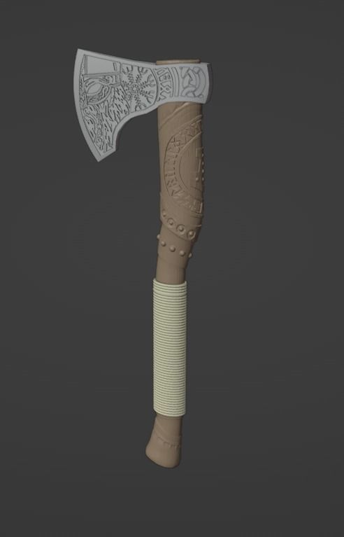 Viking Battle Axe 3D print model_1