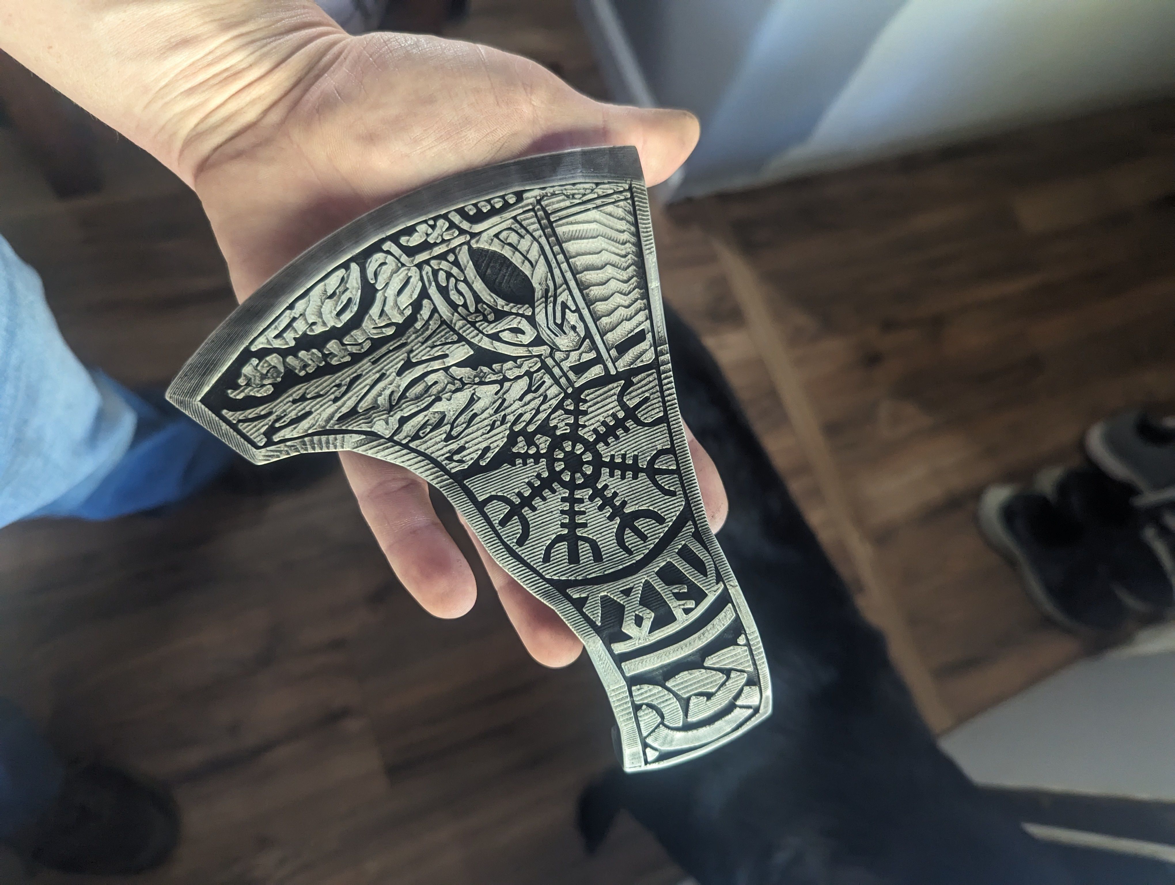 Viking Battle Axe 3D print model_3
