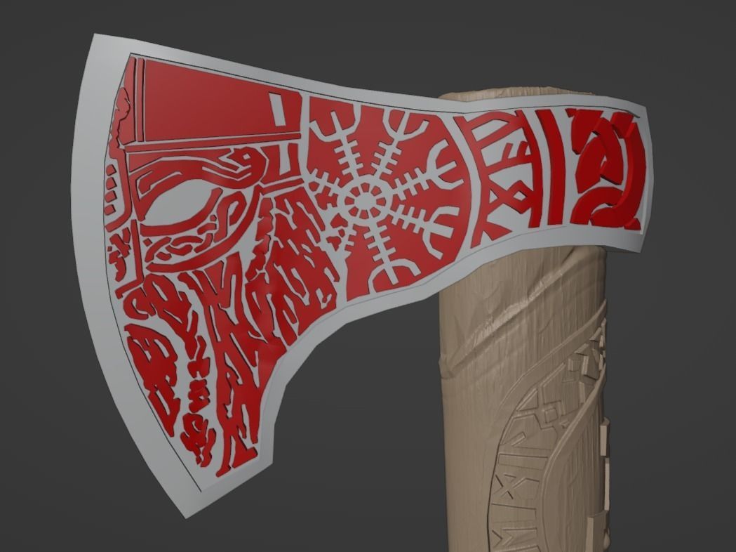 Viking Battle Axe 3D print model_2