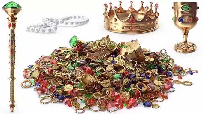 Treasure pile 3D model