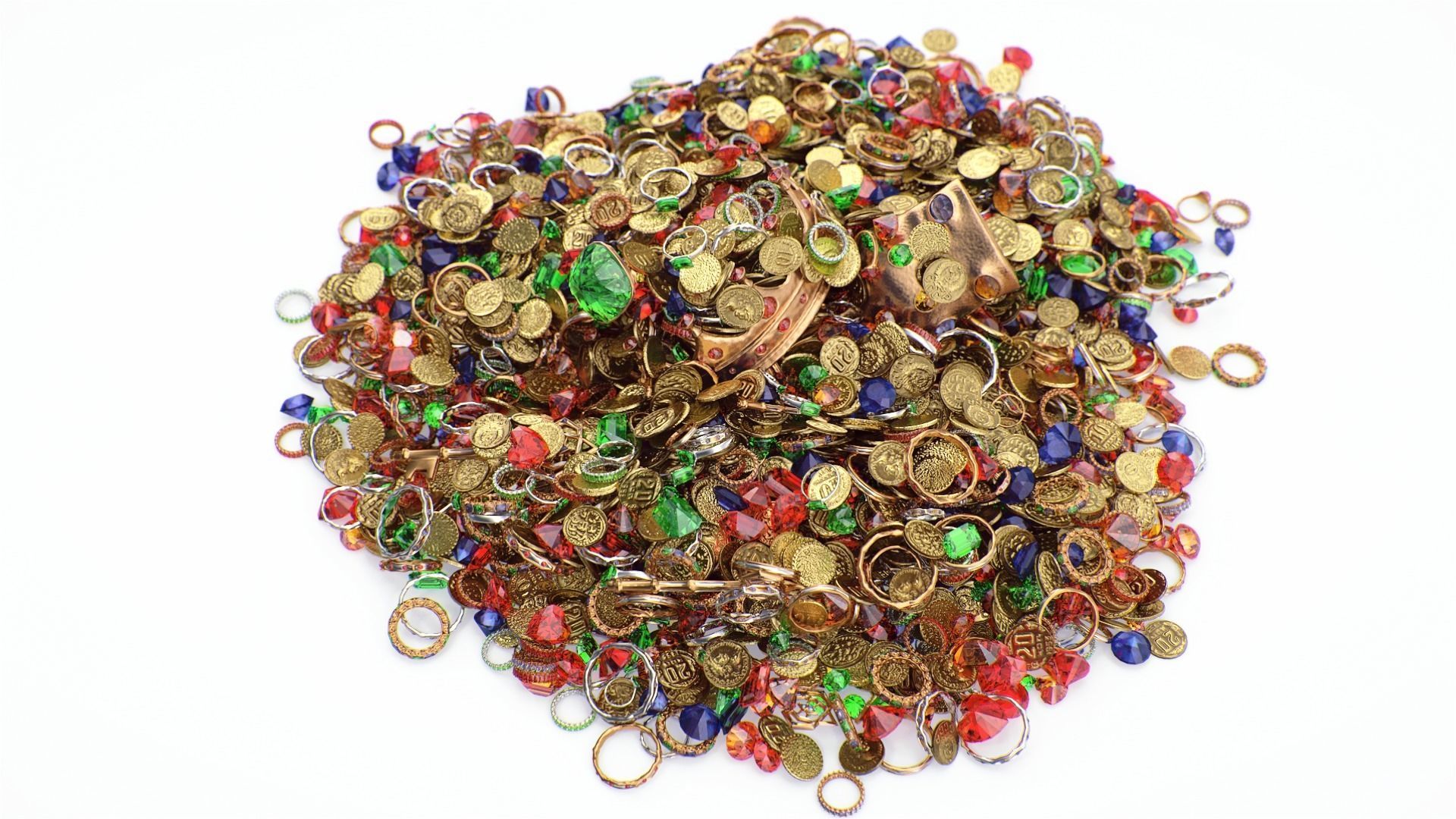 Treasure pile 3D model_3