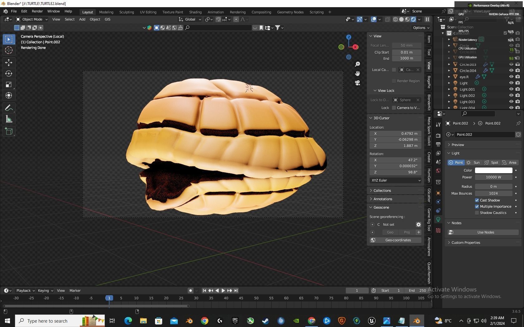 Stylized Turtle 3D model_5