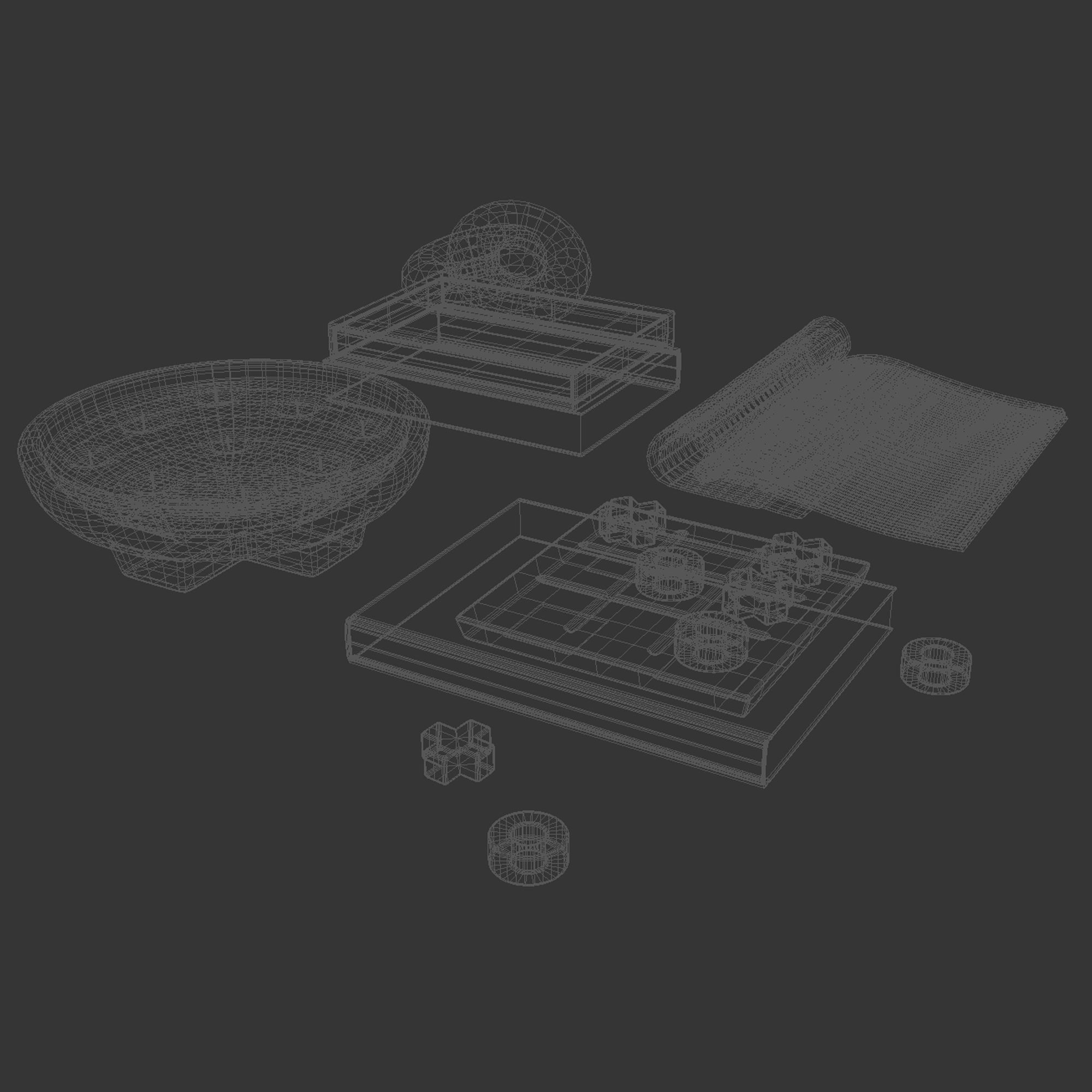 Coffee table decor 05 3D model_9