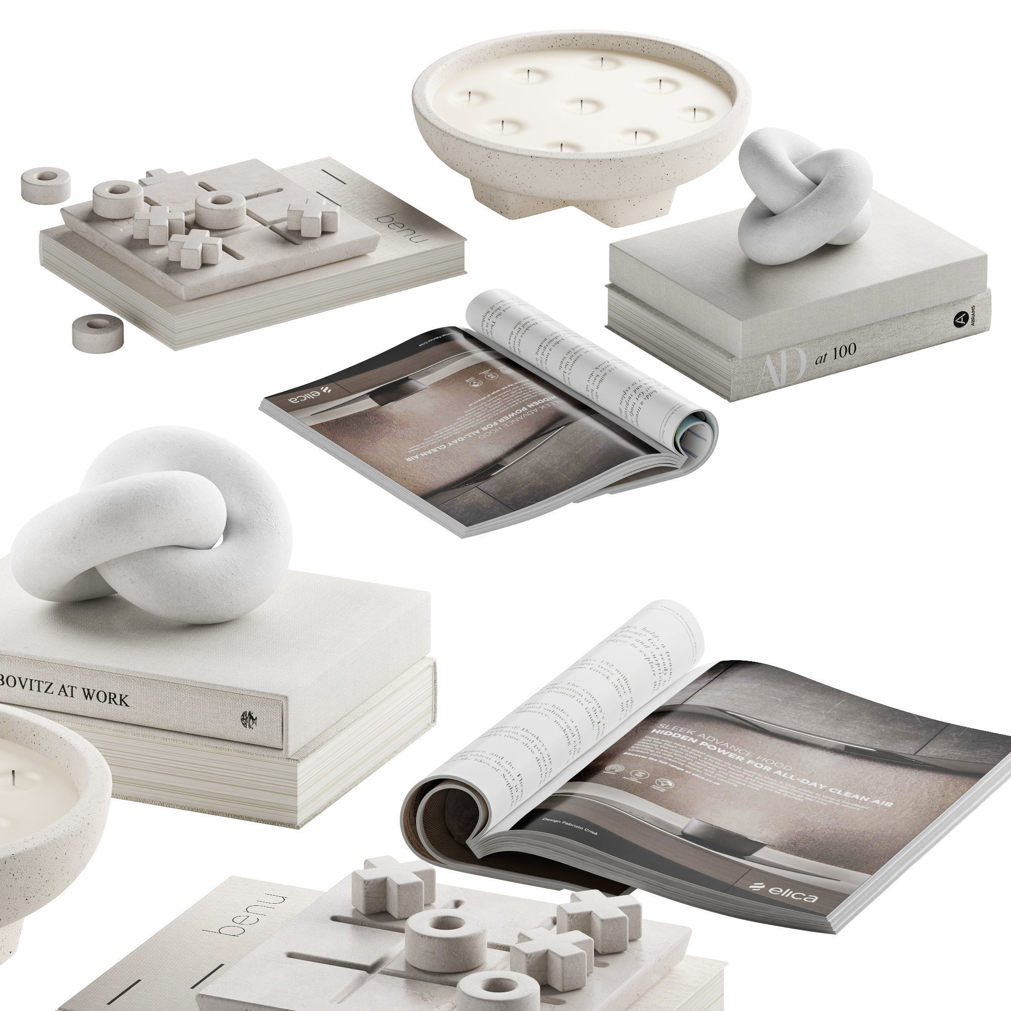 Coffee table decor 05 3D model_2