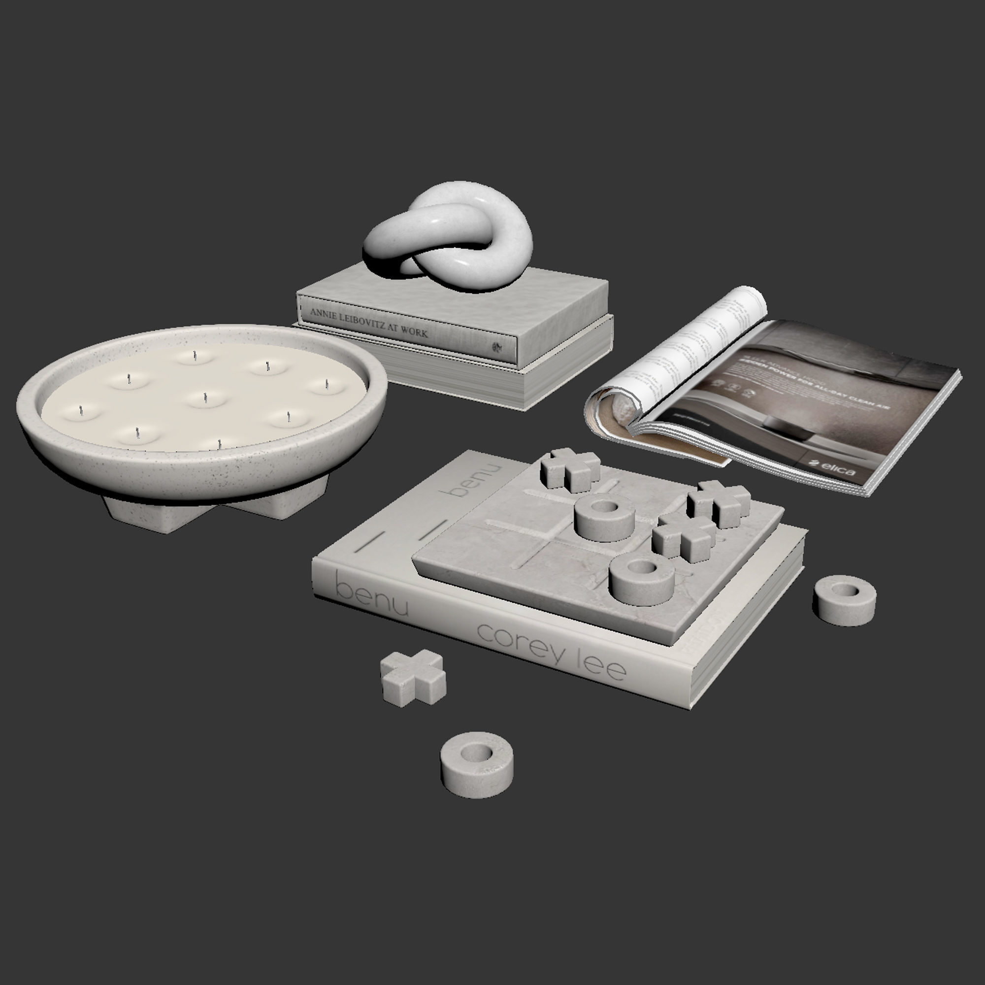 Coffee table decor 05 3D model_8