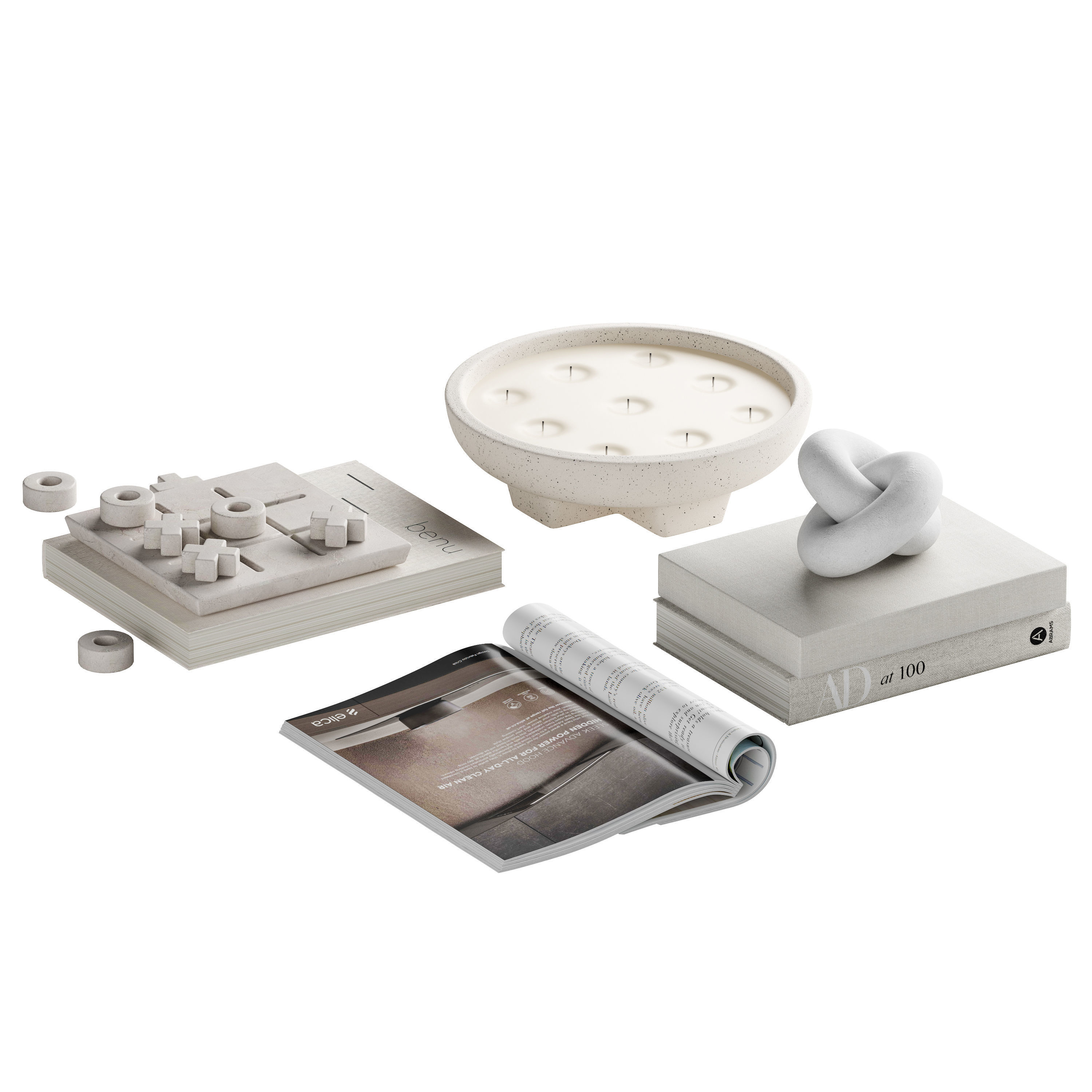 Coffee table decor 05 3D model_5