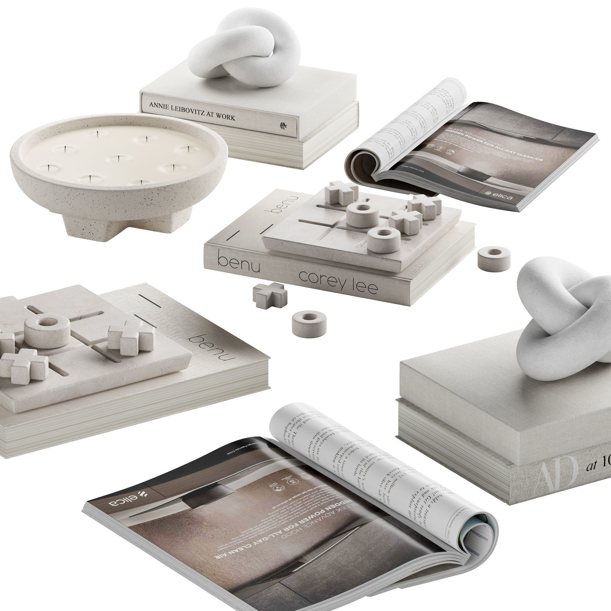 Coffee table decor 05 3D model_3