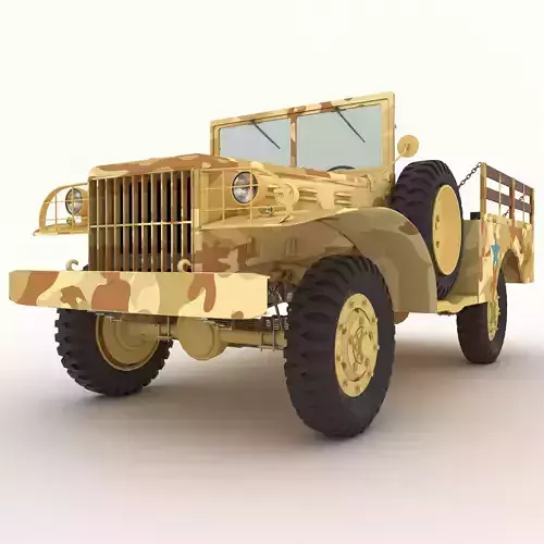 Military Jeep 4K Low-poly 3D model