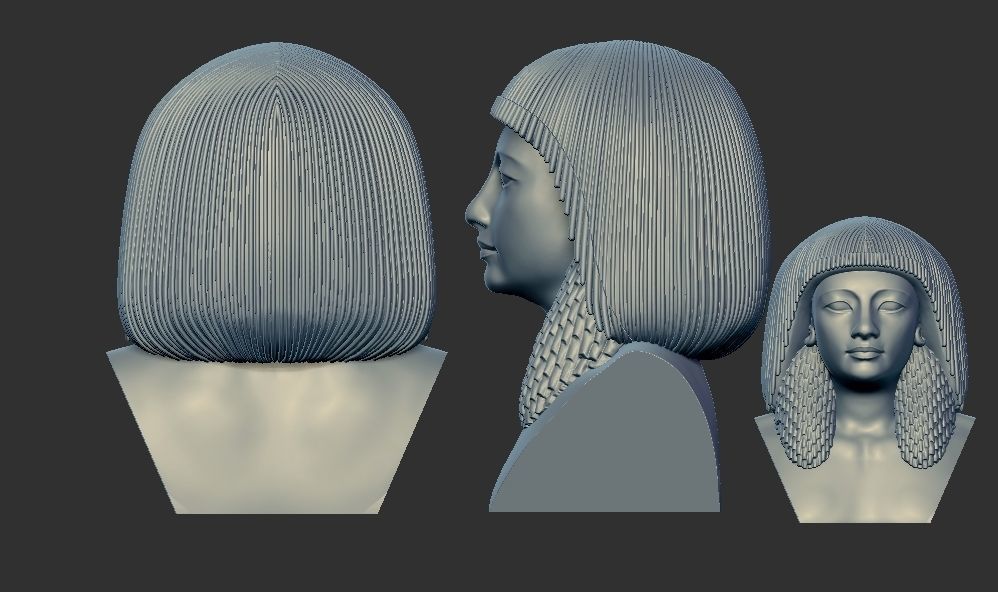 Ancient Egyptian pharaoh multi heads crowns 3d printable model 3D print model_3