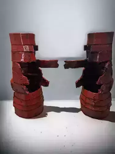 Vigilante Deku Damaged Mid Gauntlets 3D Print File 3D print model