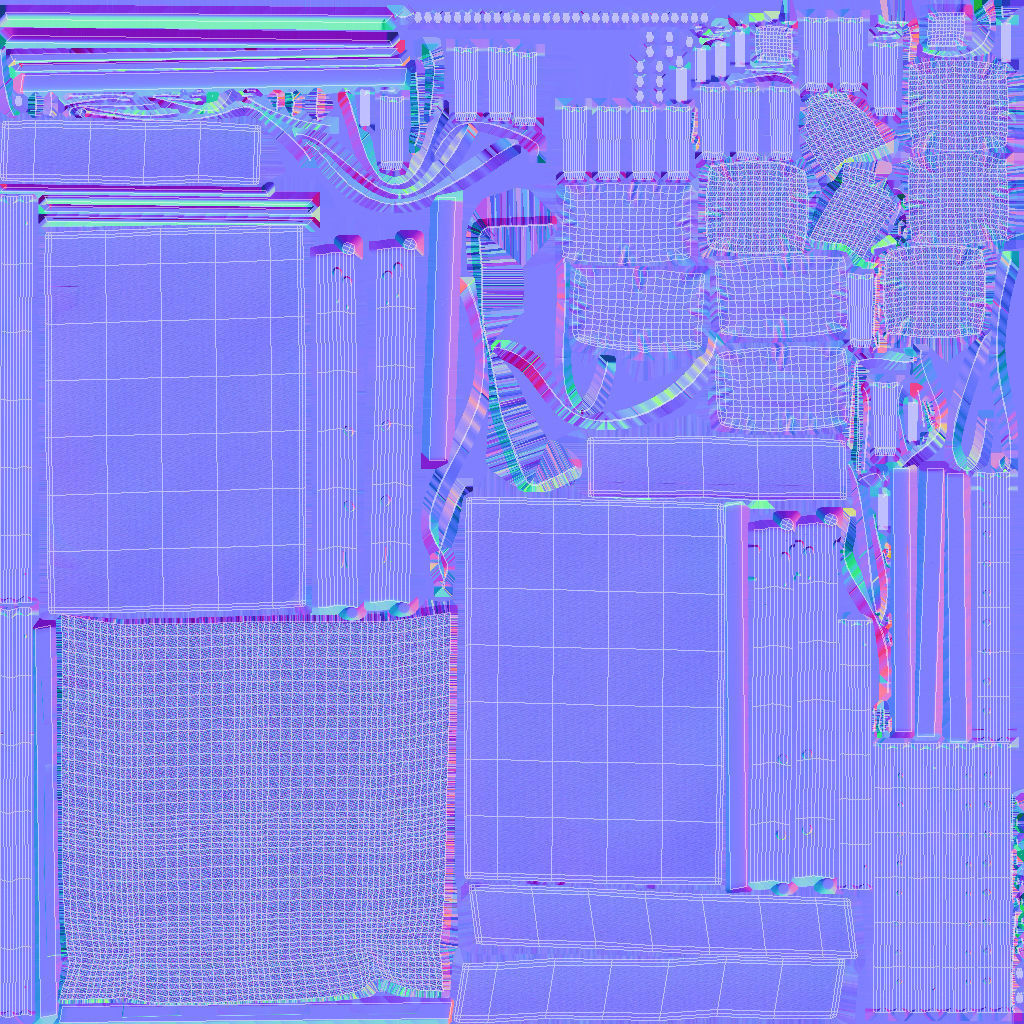 Rustic Double Bed 3D model_10