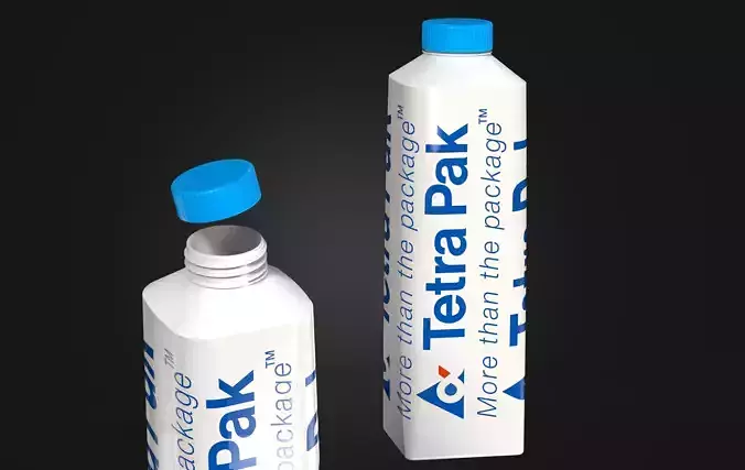 TetraPak TetraTop Accurate Step OBJ Model plus KeyShot Scene  3D model
