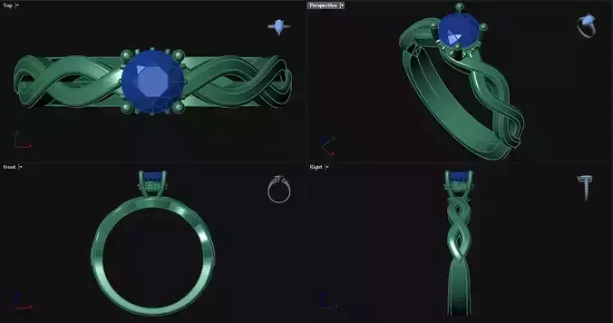 4 prong Infinity Engagement Ring