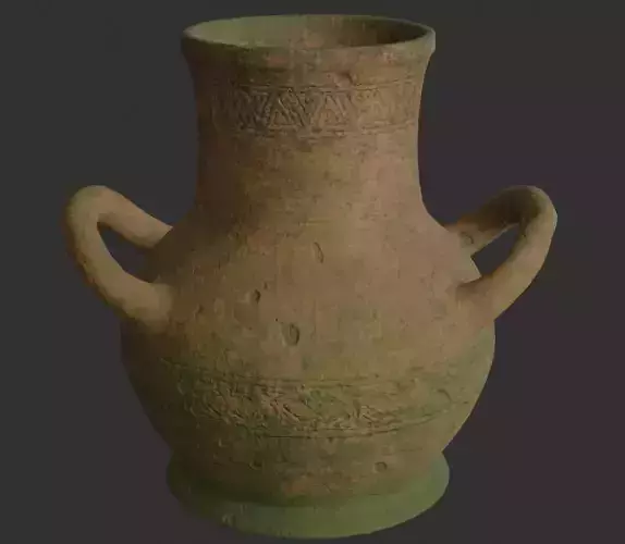 Old clay vase
