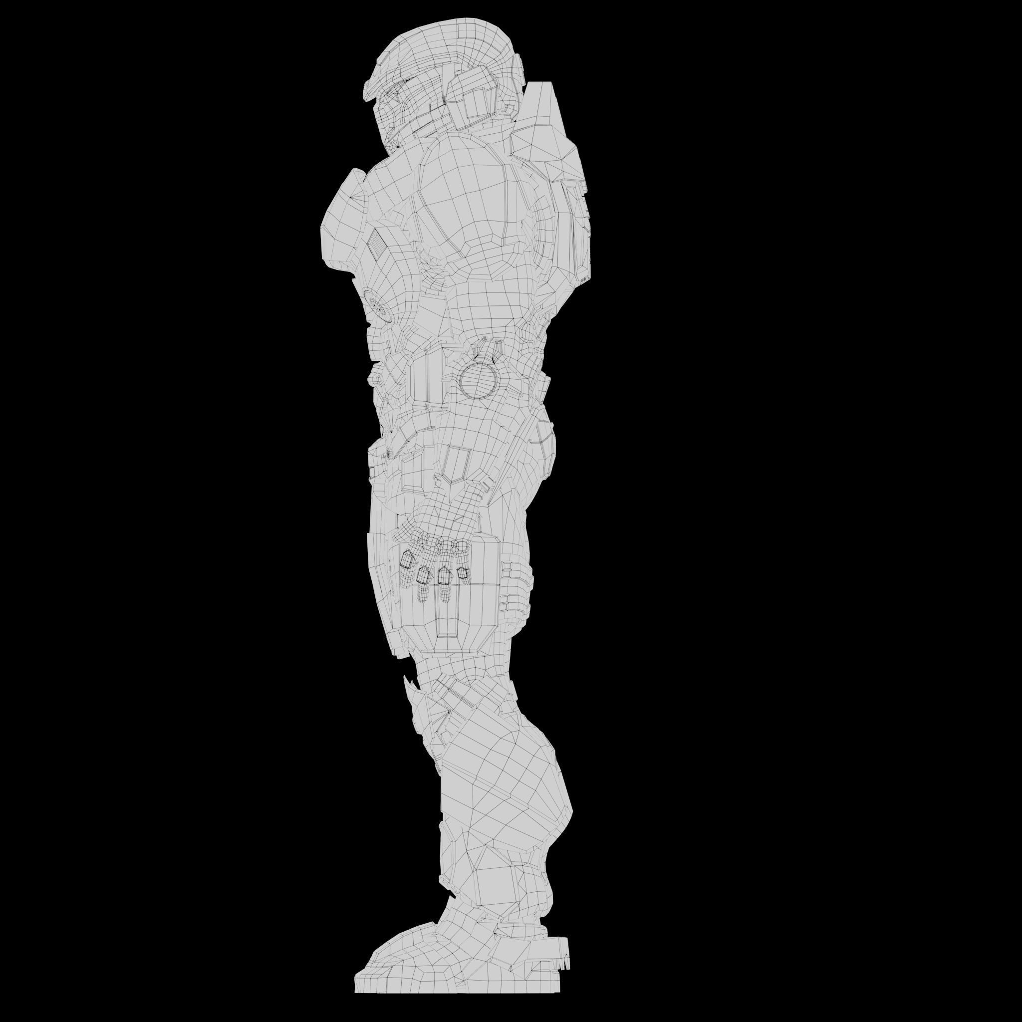 Scifi Red Armor 3D model_8