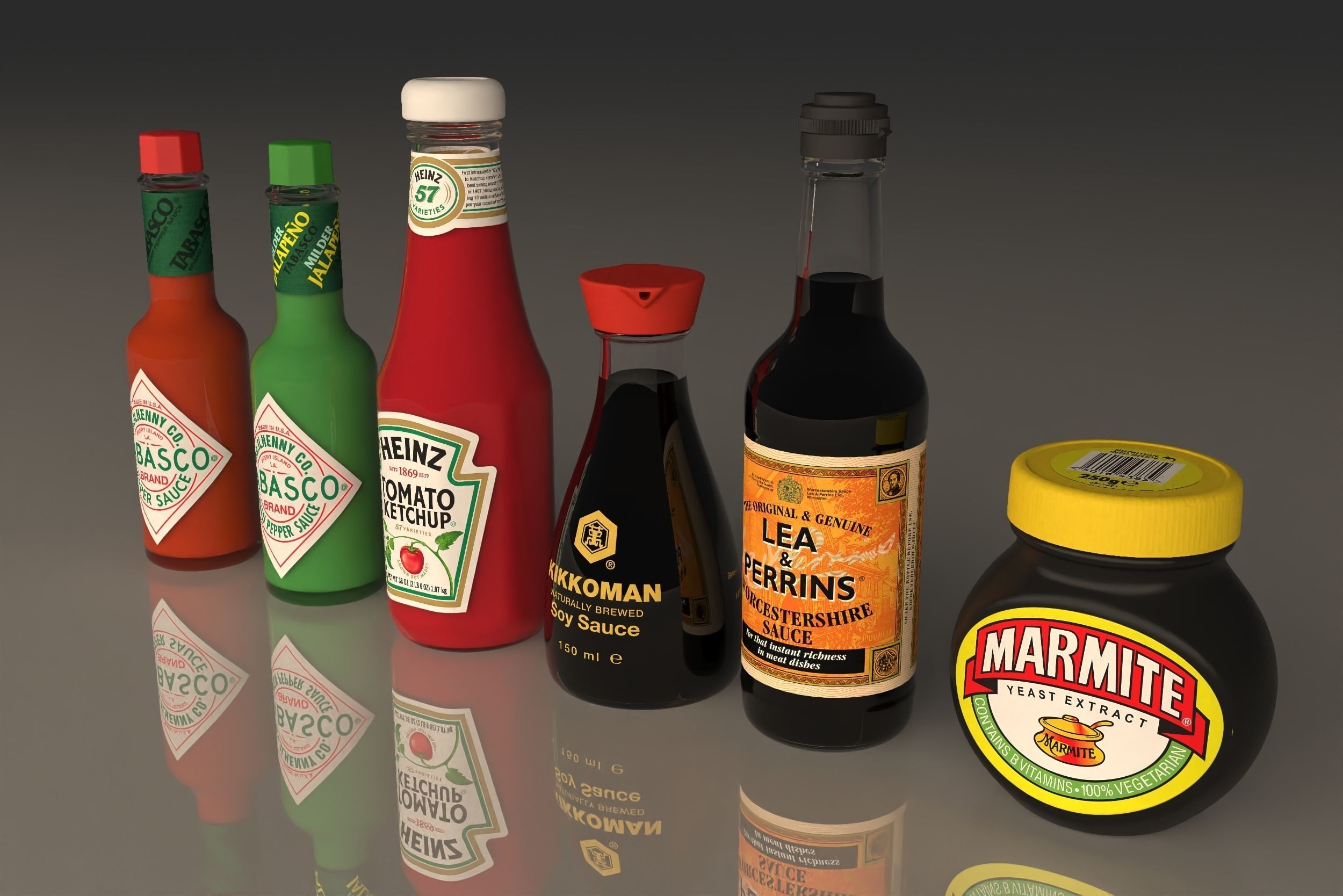Sauce In Glass Bottle 3D Model 3D model_5