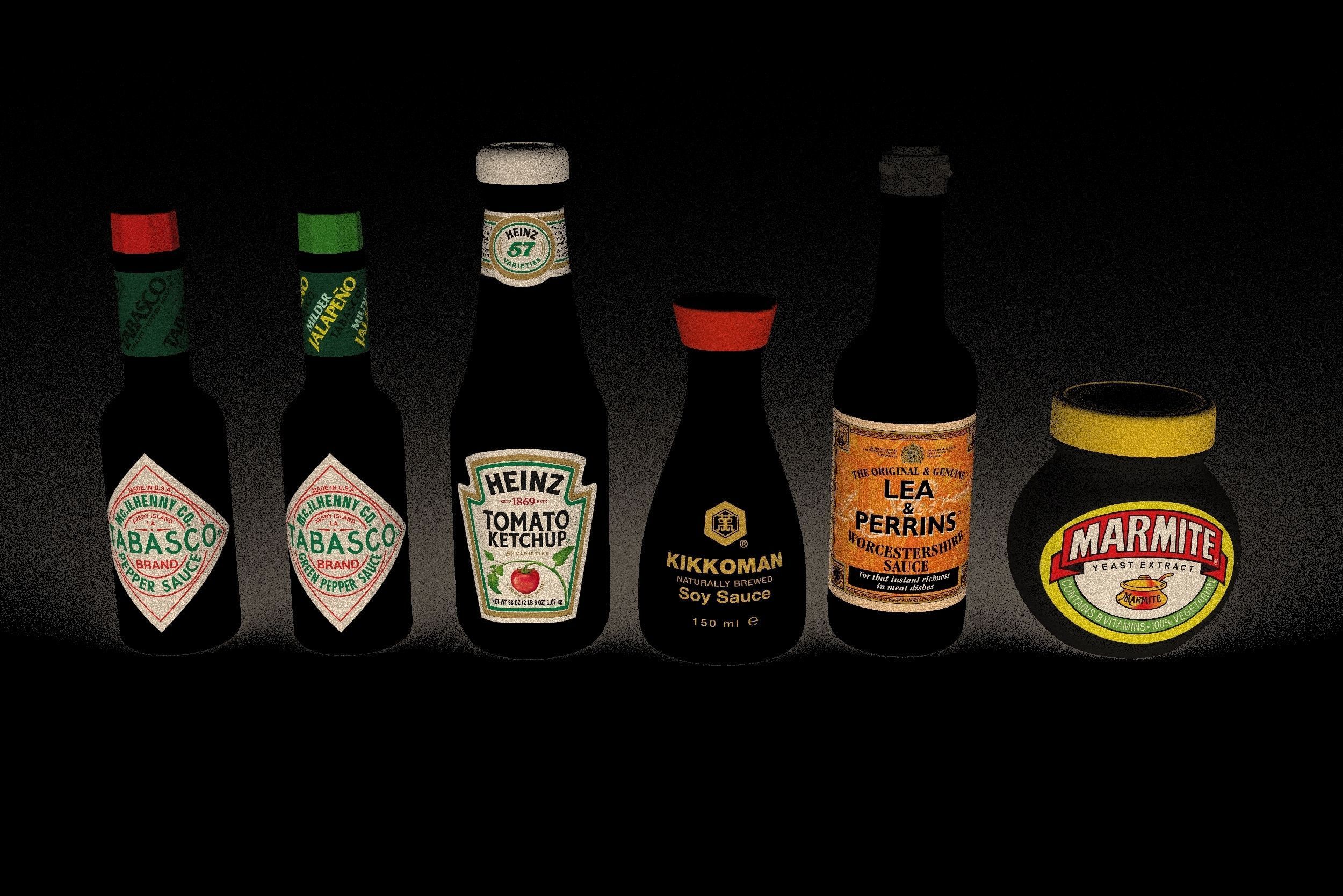 Sauce In Glass Bottle 3D Model 3D model_4