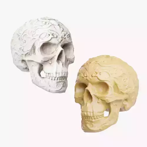 Flower Ornament Skull