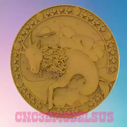 Capricornus Goat 3D MODEL STL FILE FOR CNC ROUTER LASER