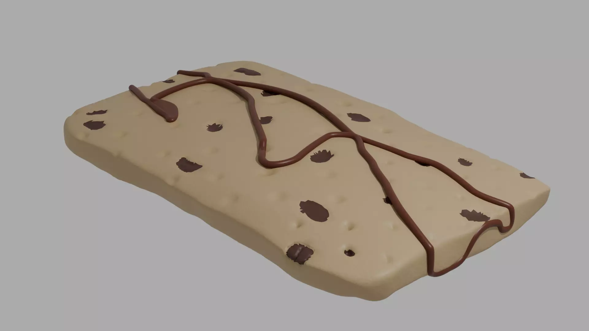 Chocolate Chip Pop Tart Free 3D model_0