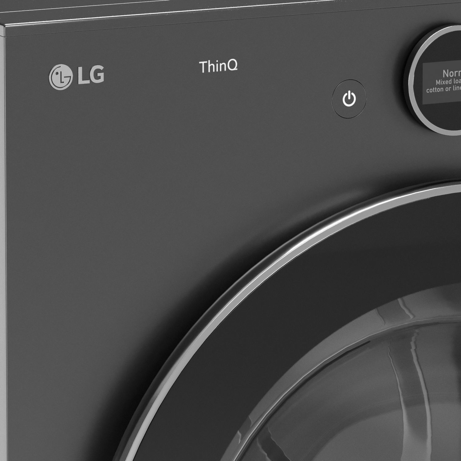 LG dryer machine DLEX6700B 3D model_2
