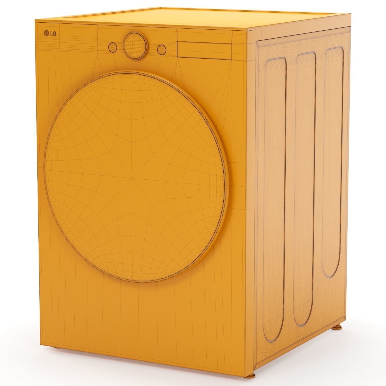 LG dryer machine DLEX6700B 3D model_5
