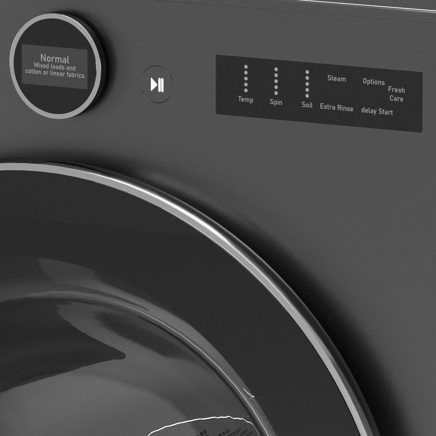 LG dryer machine DLEX6700B 3D model_3