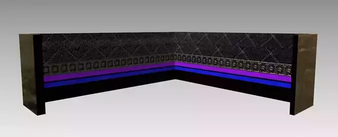 Futuristic Alien Couch Furniture Free low-poly 3D model