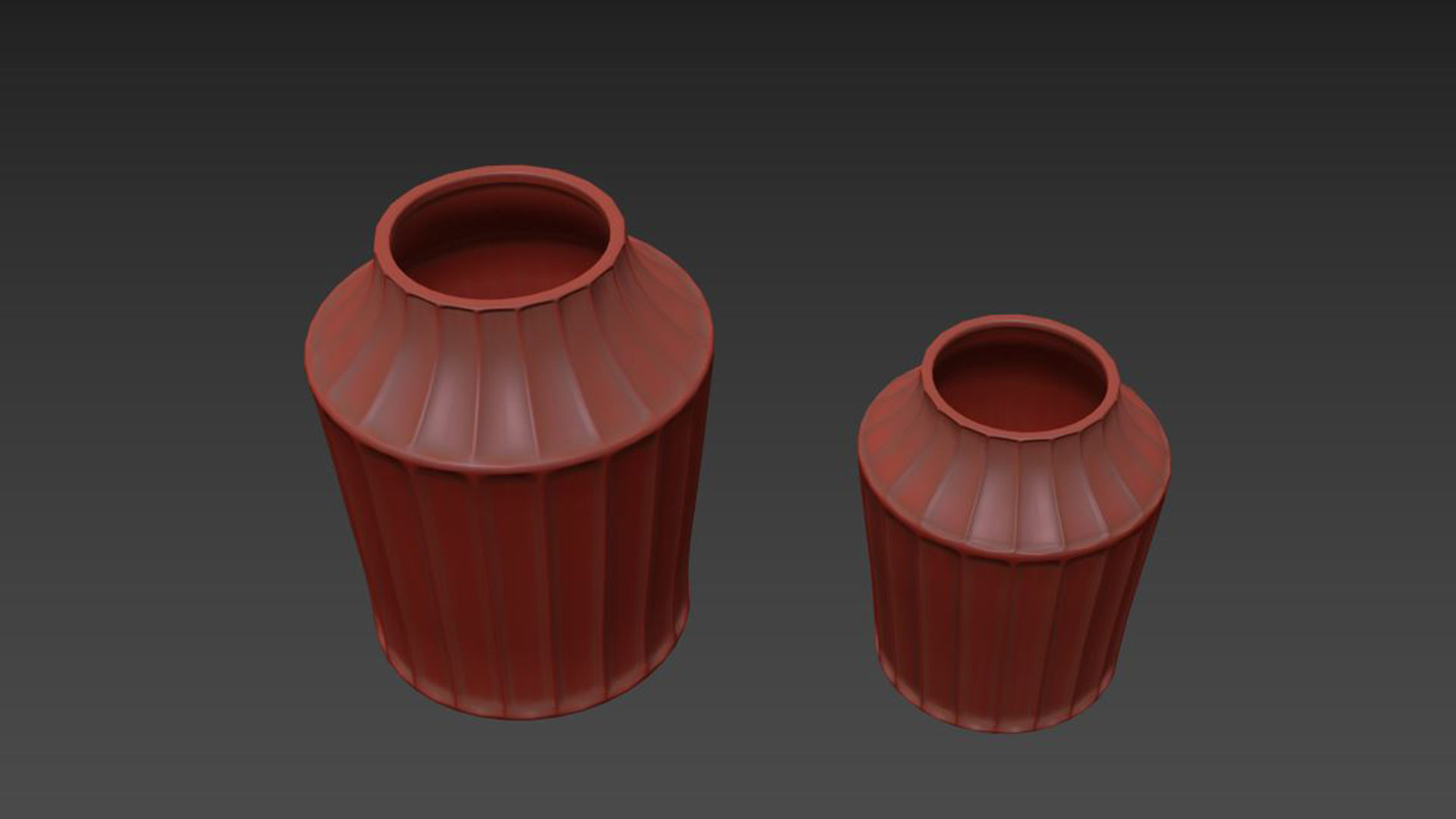 Reagan Ribbed White Vase 3D model_5