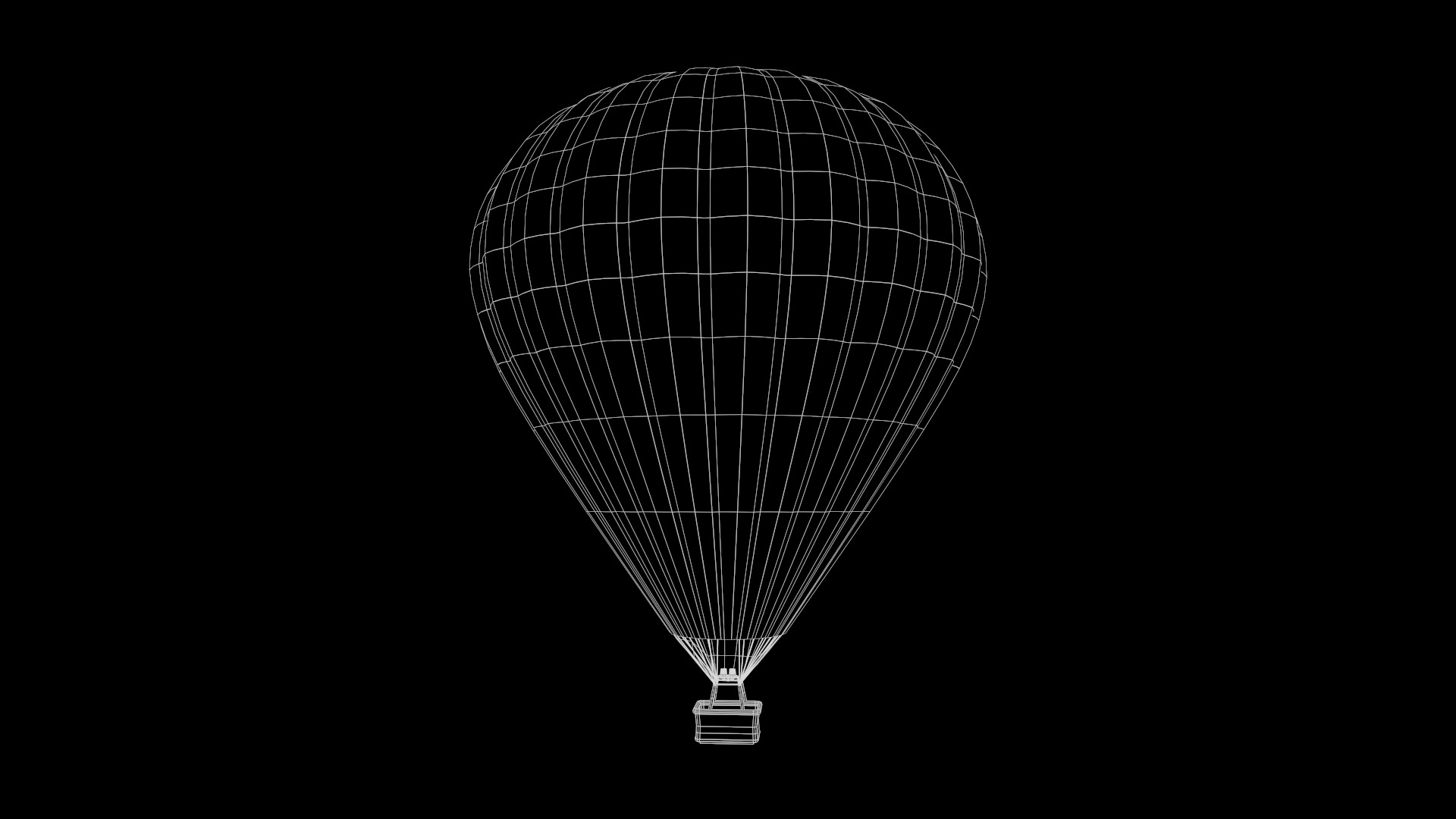Air Balloon  Low-poly 3D model_5
