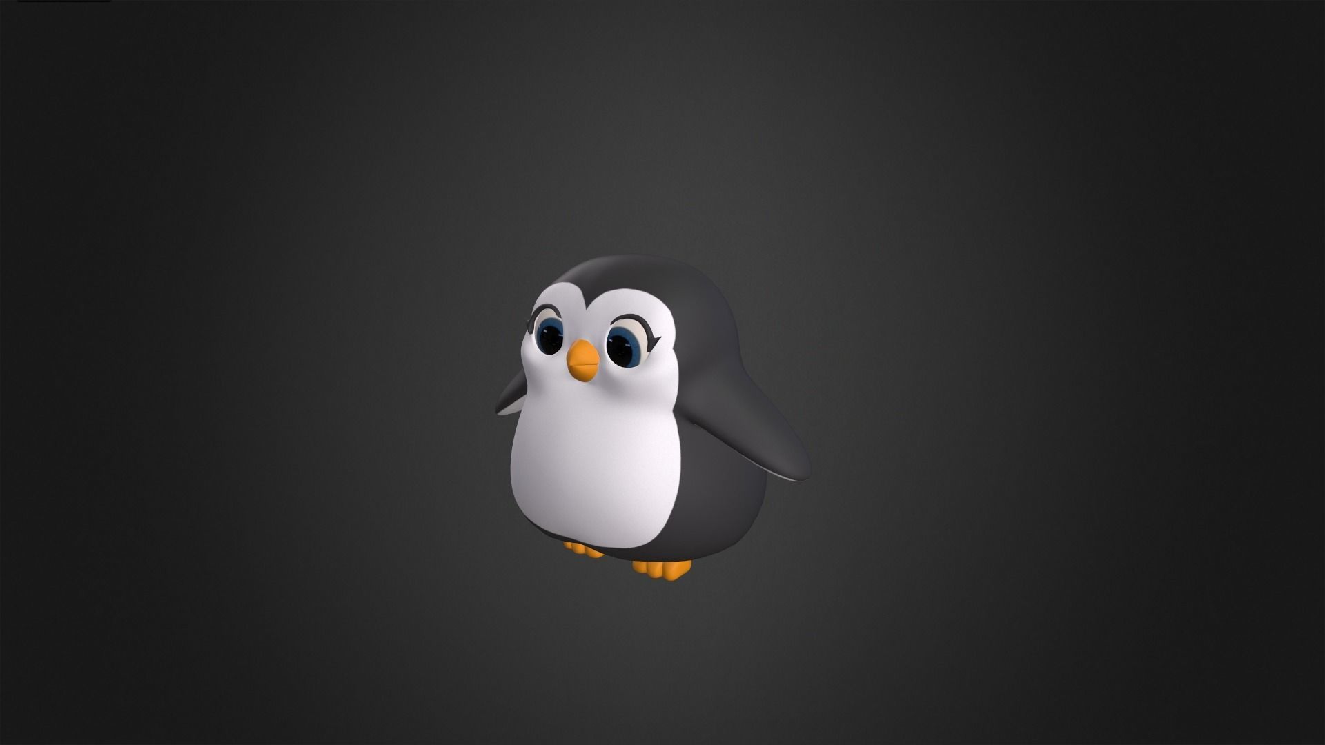 Asset - Cartoons - Animal - Penguin Rigged 3D model_15