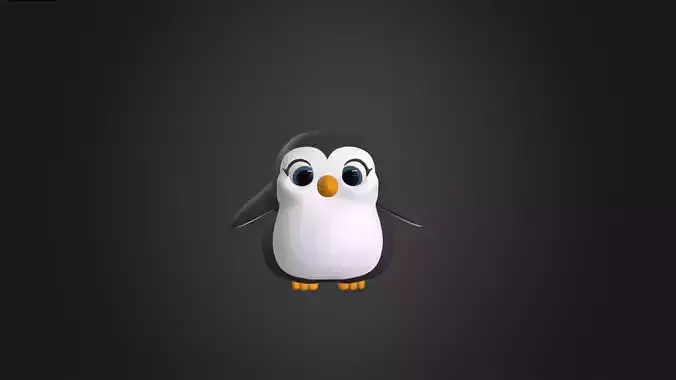Asset - Cartoons - Animal - Penguin Rigged 3D model