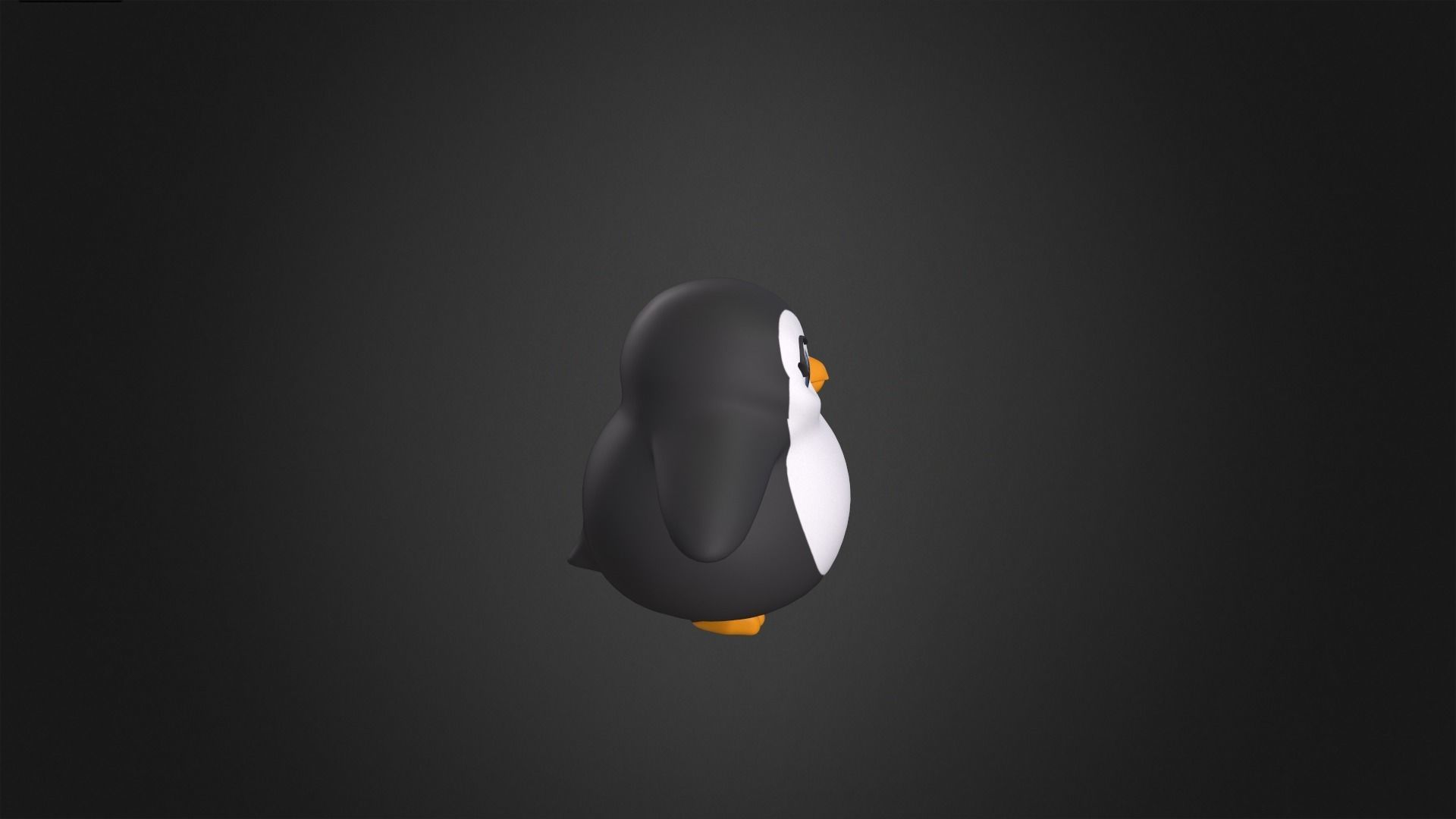 Asset - Cartoons - Animal - Penguin Rigged 3D model_5