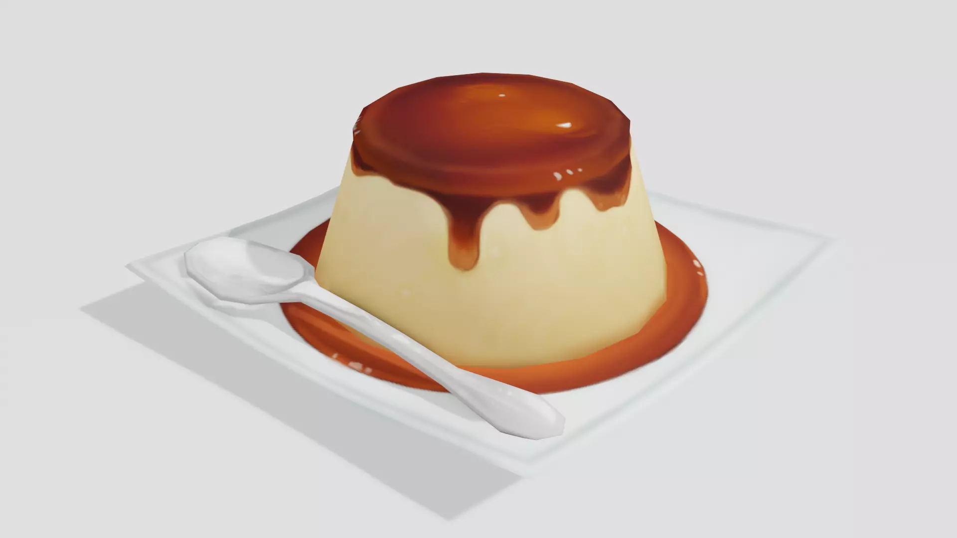 Pudding - Hand Painted 3D model_0