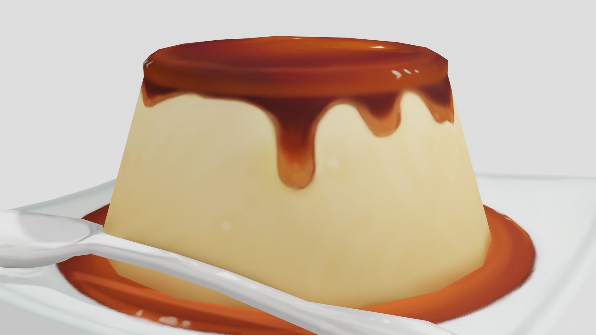 Pudding - Hand Painted 3D model_3